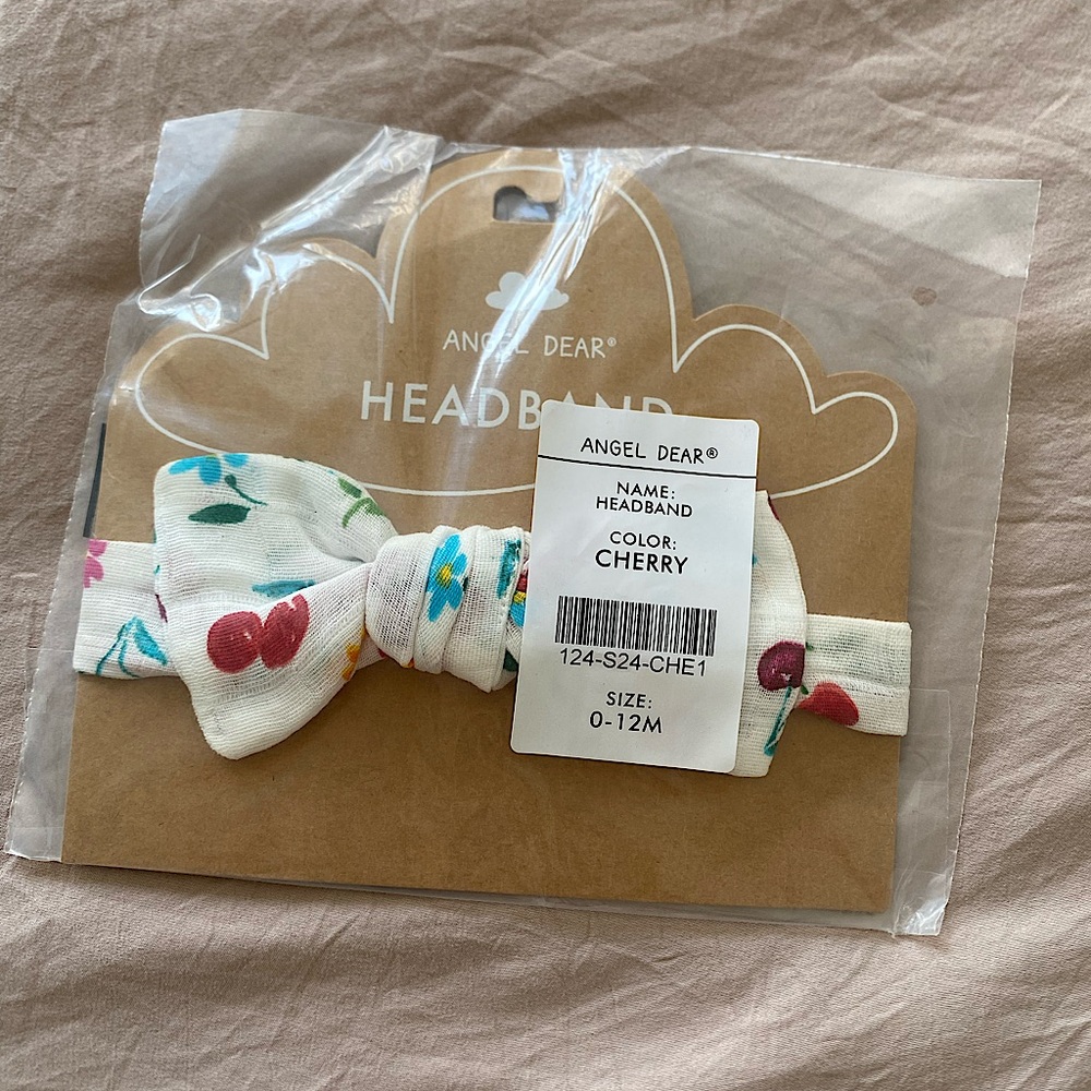 NWT Angel Dear baby girl muslin headband